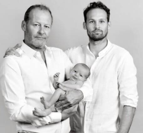 Candy-rae Fleur husband Daley Blind with his father Danny and son Lowen.
